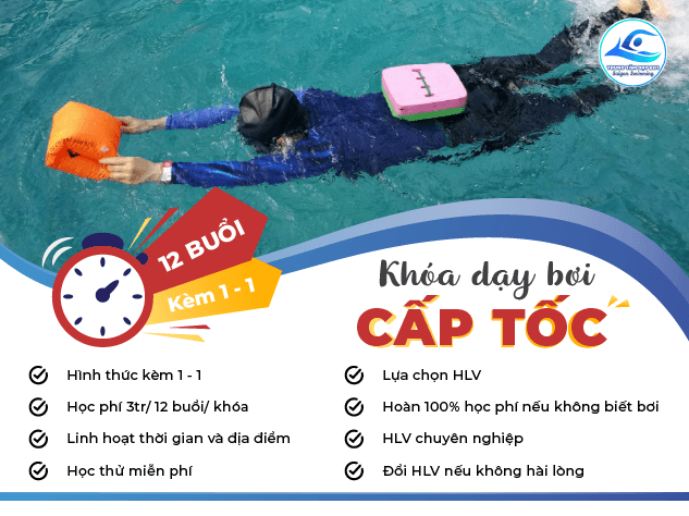 Lớp dạy bơi cấp tốc chuyên nghiệp tại TPHCM